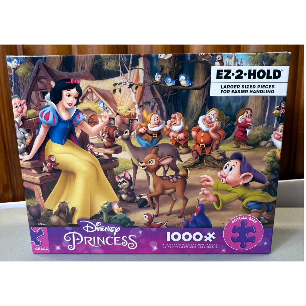 Ceaco Disney Snow White 7 Dwarfs Among Friends 1000 Piece EZ-2-HOLD Jigsaw